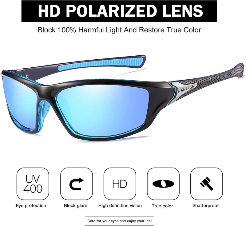 FAGUMA Sports Polarized Sunglasses For Men Cycling Driving Fishing UV400 Protection - Image 3